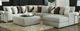 American Wholesale Furniture Viking 3-Piece Dove Right-Arm Facing Sectional and Chaise-1