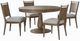 Liberty Furniture Hickory Grove 5-Piece Elliston Oatmeal/Heirloom Brown Pedestal Table Set-0