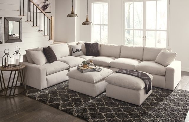 Signature Design by Ashley® Savesto Ivory Oversized Accent Ottoman-3
