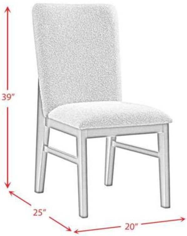 Elements International Portland Gray/Natural Side Chair-2