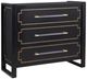 Bassett Mirror Lowery Black Lacquer Hall Chest-0