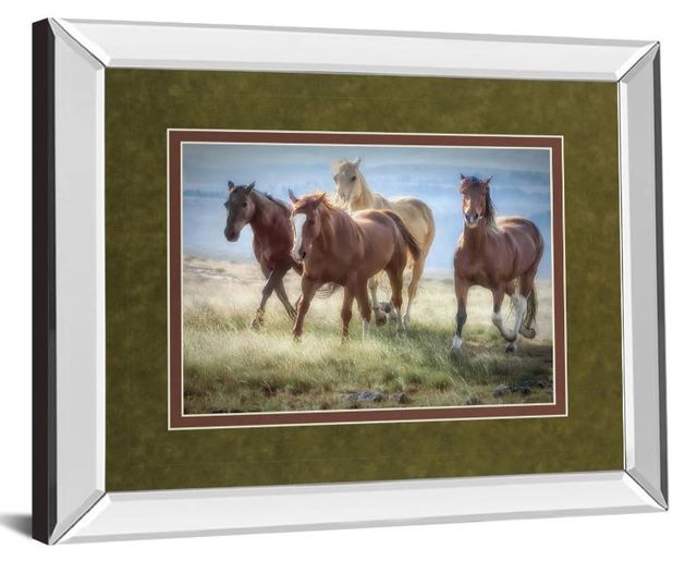 Classy Art Morning Stroll by Wendy Caro Mirror Framed Wall Art-1