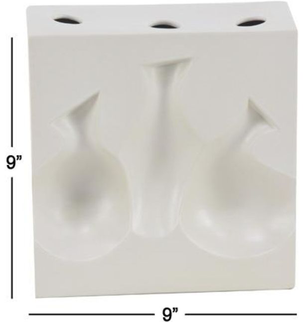 Deco Marche White Ceramic Vase-2