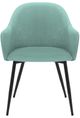 Armen Living Pixie Black/Teal Dining Arm Chair-3