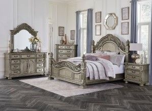 Mazin Furniture Catalonia Gold Queen Bed-3