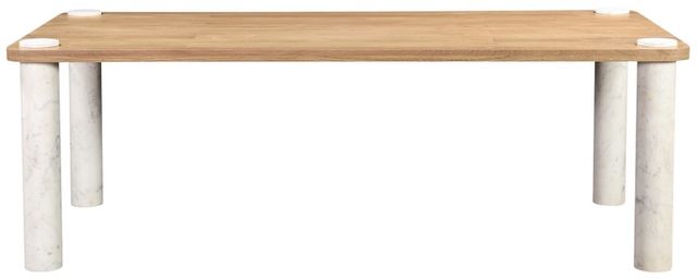 Moe’s Home Collection Century Natural Dining Table with White Base-1