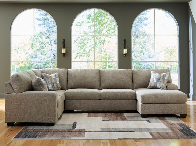 Benchcraft® Newellen 3-Piece Hemp Sleeper Right-Arm Facing Sectional and Chaise-1