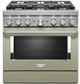 KitchenAid® 36" Avocado Cream Pro Style Dual Fuel Range-0