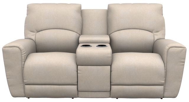 La-Z-Boy® Cassian Sand Power Reclining Loveseat with Console and Headrest-1