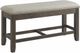 Elements International Colorado Beige/Charcoal Storage Dining Bench-0