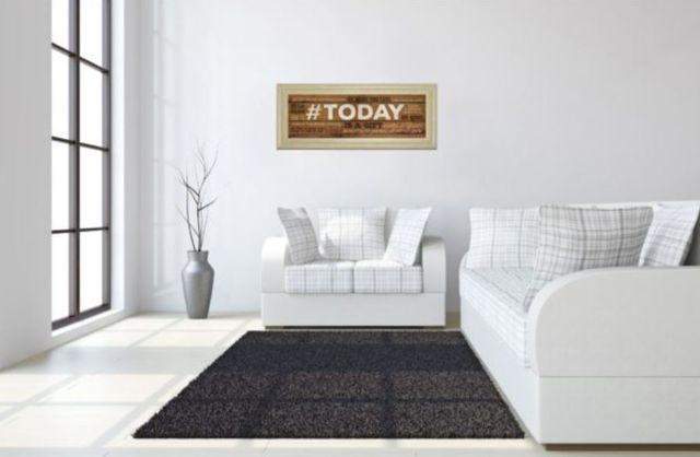 Classy Art Today Is A Gift By Marla Rae Motivational Framed Print Wall Art-2