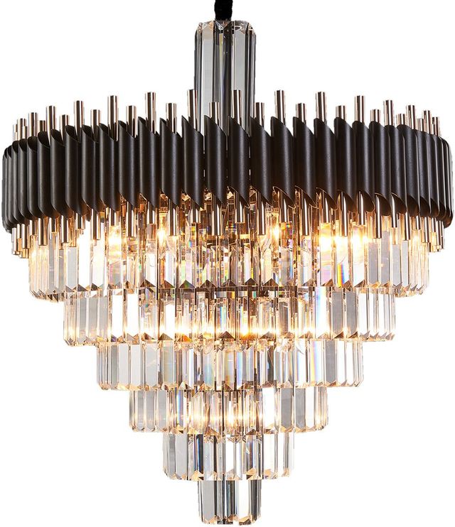 Michael Amini® Symphony Black/Gold 24-Light Round Chandelier-0