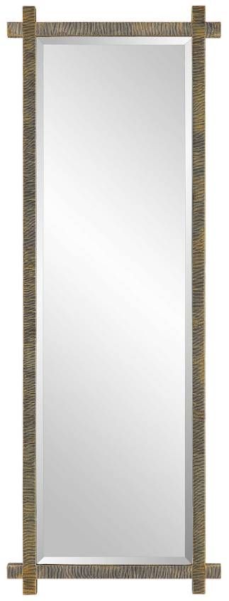 metal dressing mirror 36 x 66 Inch Full Length Floor Mirror, Vintage Arched Bronze Metal Frame Oversized Dressing Mirror for Bedroom, Entryway, Clothing Shop-Panipeachy