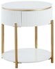 ACME Furniture Daveigh Gold/White End Table-0