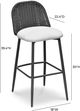TOV Furniture Alexa Black/Cream White Linen/Wicker Outdoor Bar Stool-1