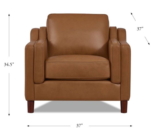 Hydeline® Bella Cognac Brown Chair-1