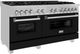 ZLINE 60" Satin Stainless Steel Pro Style Dual Fuel Range with Black Matte Door-4