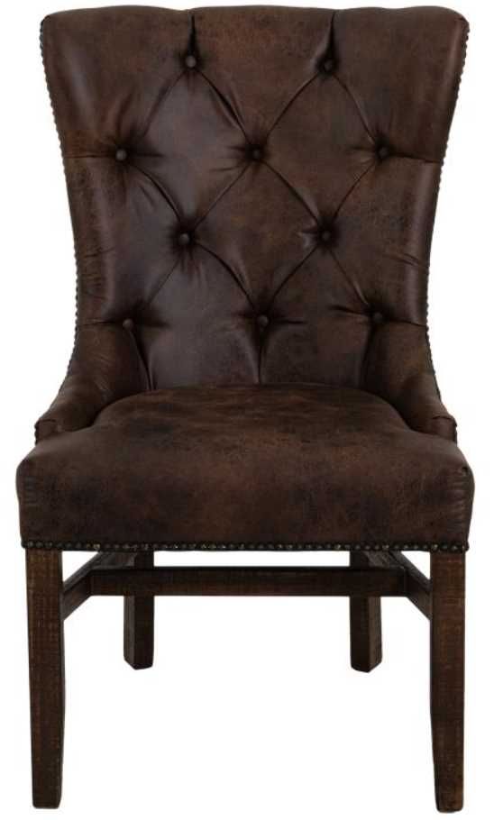 International Furniture Direct Terra Rich Brown Dining Side Chair-1