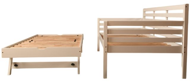 Kodiak Furniture Boho White Twin Daybed with Pop Up-3