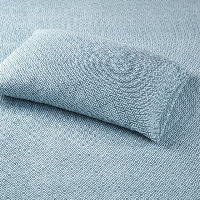 Olliix by True North by Sleep Philosophy Blue Diamond Twin Micro Fleece Sheet Set-1