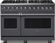 Viking® 5 Series 48" Cast Black Pro Style Dual Fuel (NG) Range with Polished Chrome Trim-0