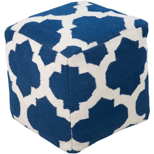 Surya Frontier Dark Blue/Cream Ottoman-0
