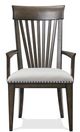 Riverside Furniture Forsyth Gray/Toasted Peppercorn Slat Back Arm Chair-1