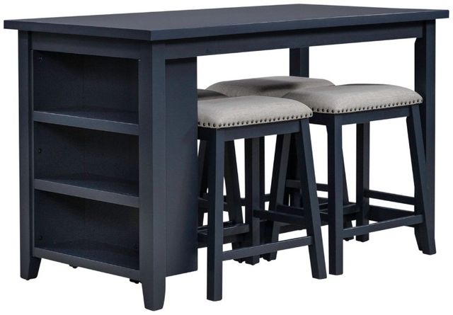 Liberty Furniture Brook Creek 5-Piece Navy Counter Height Dining Set-0