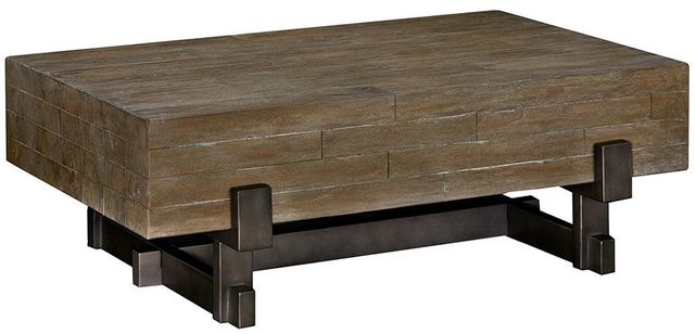 Olliix by INK+IVY Reclaimed Brown/Gun Metal Timber Coffee Table-1