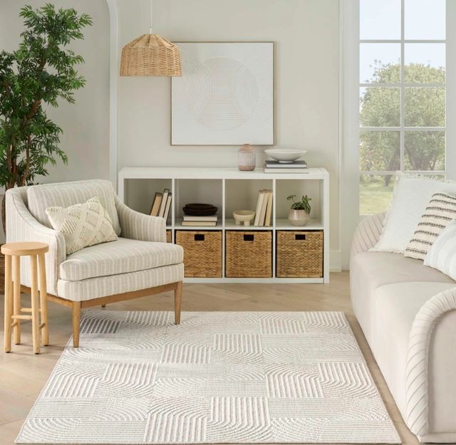 Nourison Home™ Natural Texture Beige/Ivory 5'x7' Style1  Area Rug-1