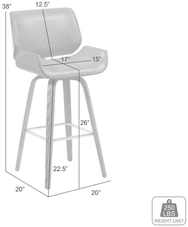 Armen Living Tyler Vintage Green/White Wash Counter Stool-2