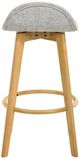 Armen Living Vera 6-Piece Brown/Stone Gray Barstool Set-4