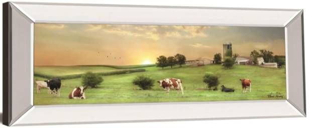 Classy Art Blessed Morning by Lori Deiter Mirrored Frame Wall Art-1