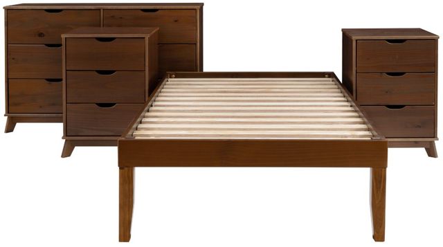 Powell® Portix 3-Piece Walnut Youth Twin Simple Bedroom Set-0
