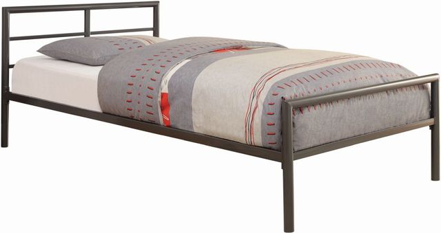 Coaster® Fisher Gunmetal Twin Metal Bed-0