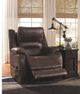 Ashley® Barling Walnut Power Recliner with Adjustable Headrest-2