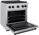ZLINE Autograph Edition 30" Satin Stainless Steel Pro Style Gas Range with 4 Burner Cooktop and Matte Black Accents-4