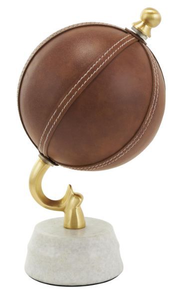 Deco Marche Brown Stitched Globe-2