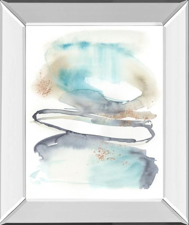 Classy Art Spiral Bloom I by Jennifer Goldberger Mirror Framed Wall Art-0