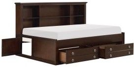 Mazin Furniture Meghan Espresso Twin Storage Bed-2