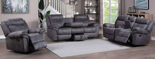 American Wholesale Furniture Knoxville Gray Manual Glider Recliner -1