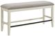 Elements International Bellevue Antique White/Beige Counter Dining Bench-0