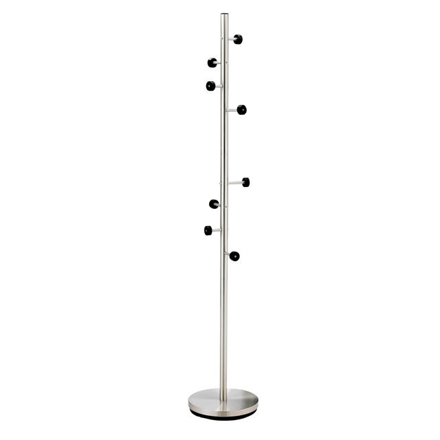 Adesso® Swizzle Brushed Steel Coat Rack-0