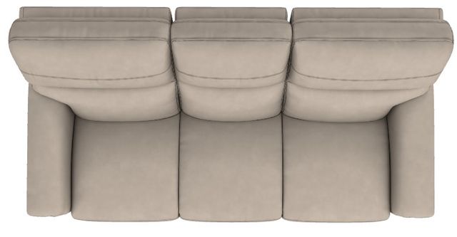 La-Z-Boy® Ava Ivory Leather Power Reclining Sofa with Headrest-4