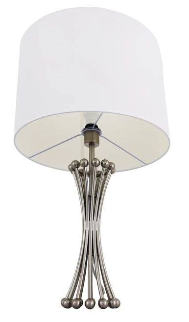 YHD Polished Silver One Light Table Lamp-2