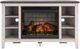 Signature Design by Ashley® Dorrinson Two-Tone Corner TV Stand with Electric Infrared Fireplace-1