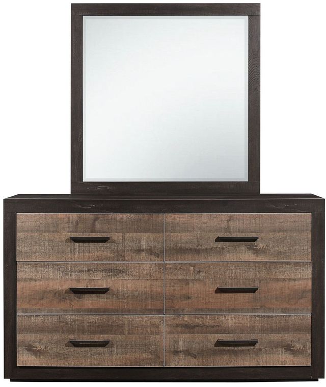 Mazin Furniture Miter Dark Ebony/Rustic Mahogany Dresser-2