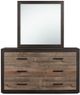 Mazin Furniture Miter Dark Ebony/Rustic Mahogany Dresser-2