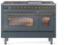 Ilve® Nostalgie II Series 48" Blue Grey Pro Style Dual Fuel Range-1