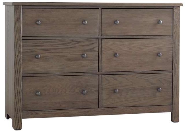 brown gray dresser Loft - 6 Drawer Dresser - Two Tone Gray / Brown main image 0